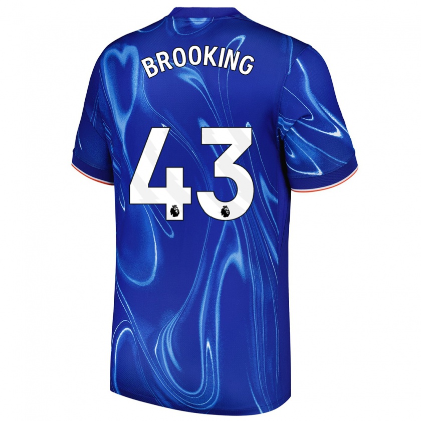 Kandiny Gyermek Josh Brooking #43 Kék Fehér Hazai Jersey 2024/25 Mez Póló Ing