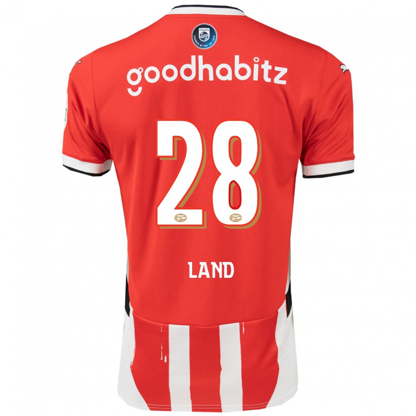 Kandiny Gyermek Tygo Land #28 Piros Fehér Hazai Jersey 2024/25 Mez Póló Ing