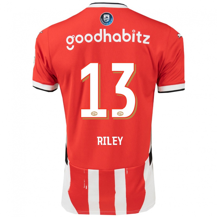 Kandiny Gyermek Indiah-Paige Riley #13 Piros Fehér Hazai Jersey 2024/25 Mez Póló Ing