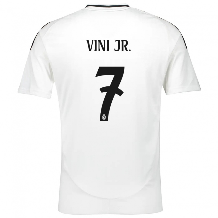 Kandiny Gyermek Vinicius Junior #7 Fehér Hazai Jersey 2024/25 Mez Póló Ing