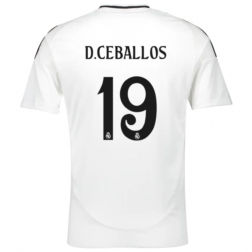 Kandiny Gyermek Dani Ceballos #19 Fehér Hazai Jersey 2024/25 Mez Póló Ing