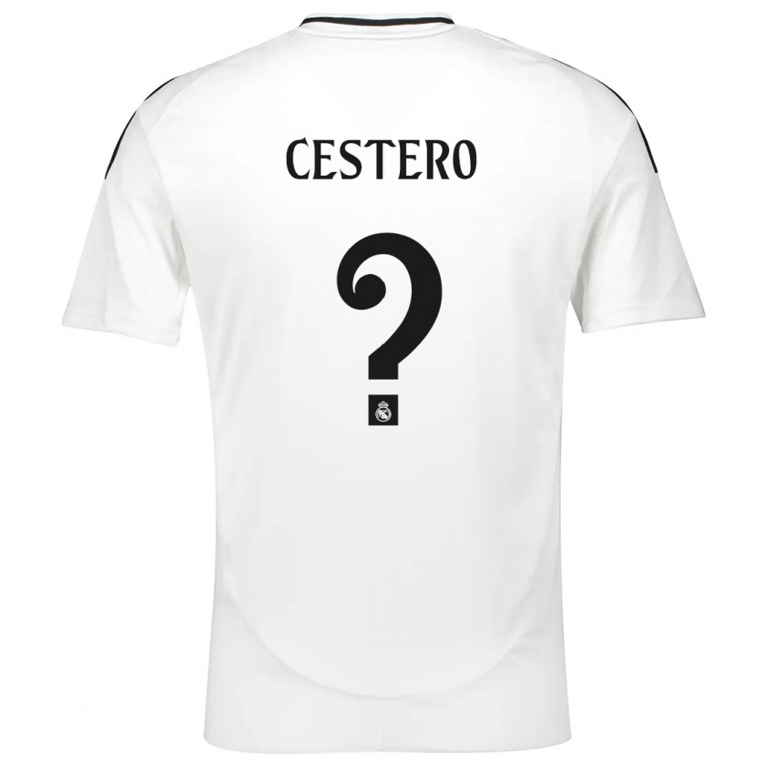 Kandiny Gyermek Jorge Cestero #0 Fehér Hazai Jersey 2024/25 Mez Póló Ing