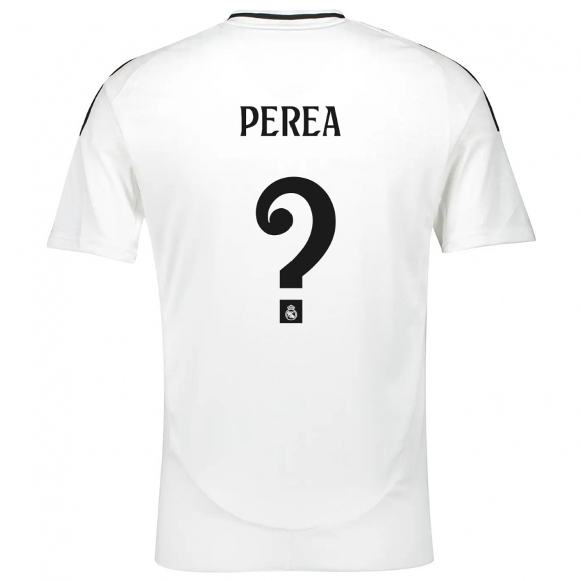 Kandiny Gyermek Cristian Perea #0 Fehér Hazai Jersey 2024/25 Mez Póló Ing