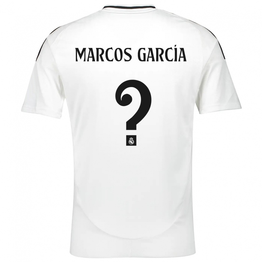 Kandiny Gyermek Marcos García #0 Fehér Hazai Jersey 2024/25 Mez Póló Ing