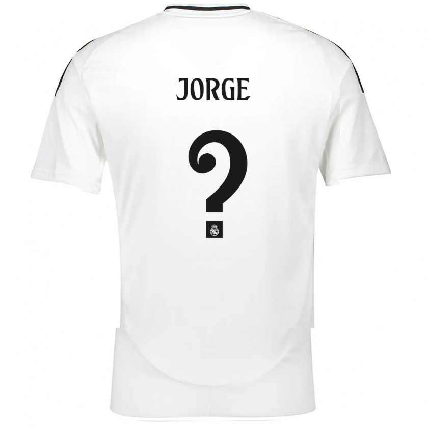 Kandiny Gyermek Jorge García #0 Fehér Hazai Jersey 2024/25 Mez Póló Ing