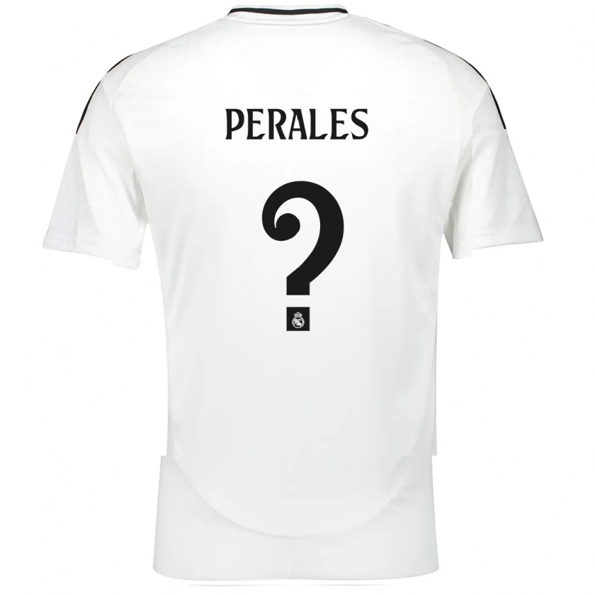 Kandiny Gyermek Miguel Perales #0 Fehér Hazai Jersey 2024/25 Mez Póló Ing