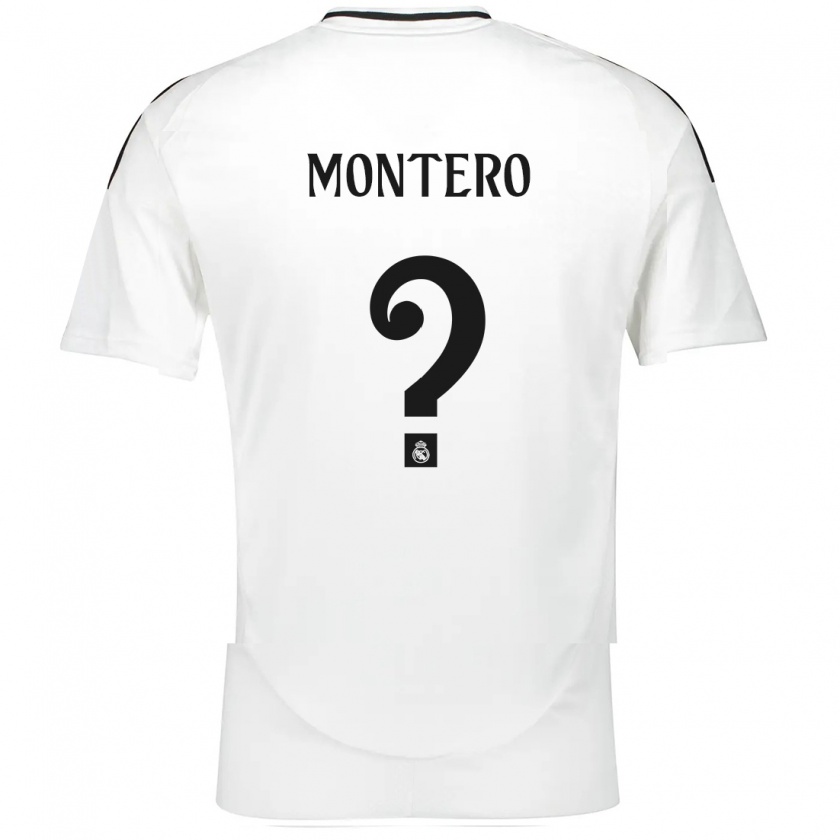 Kandiny Gyermek Pablo Montero #0 Fehér Hazai Jersey 2024/25 Mez Póló Ing