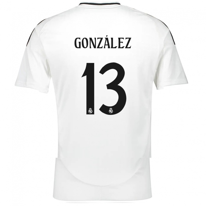 Kandiny Gyermek Fran González #13 Fehér Hazai Jersey 2024/25 Mez Póló Ing