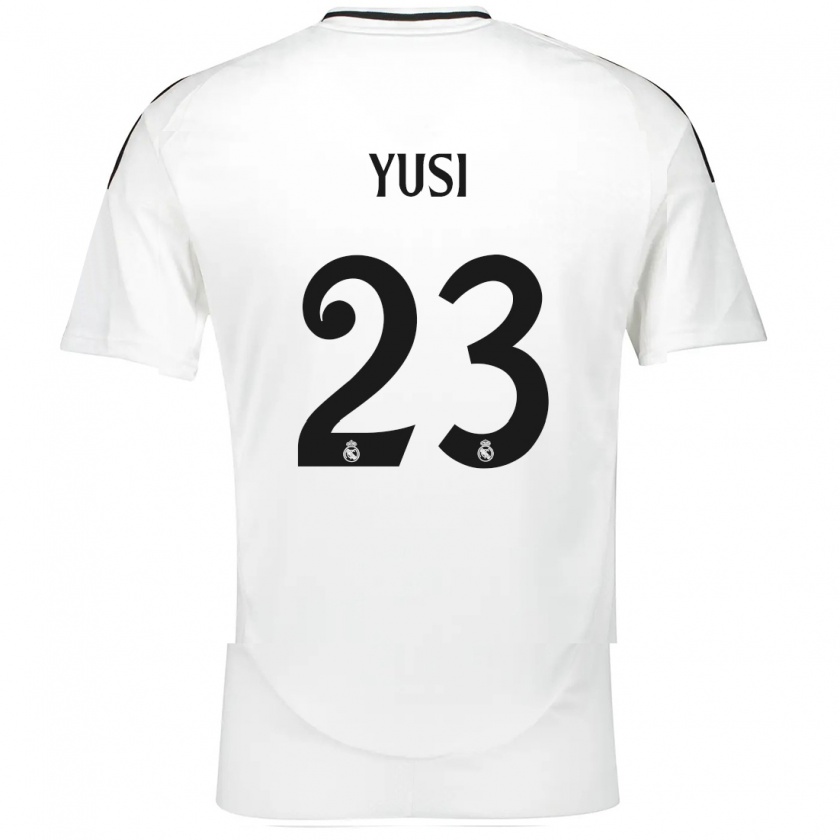 Kandiny Gyermek Youssef Enríquez #23 Fehér Hazai Jersey 2024/25 Mez Póló Ing