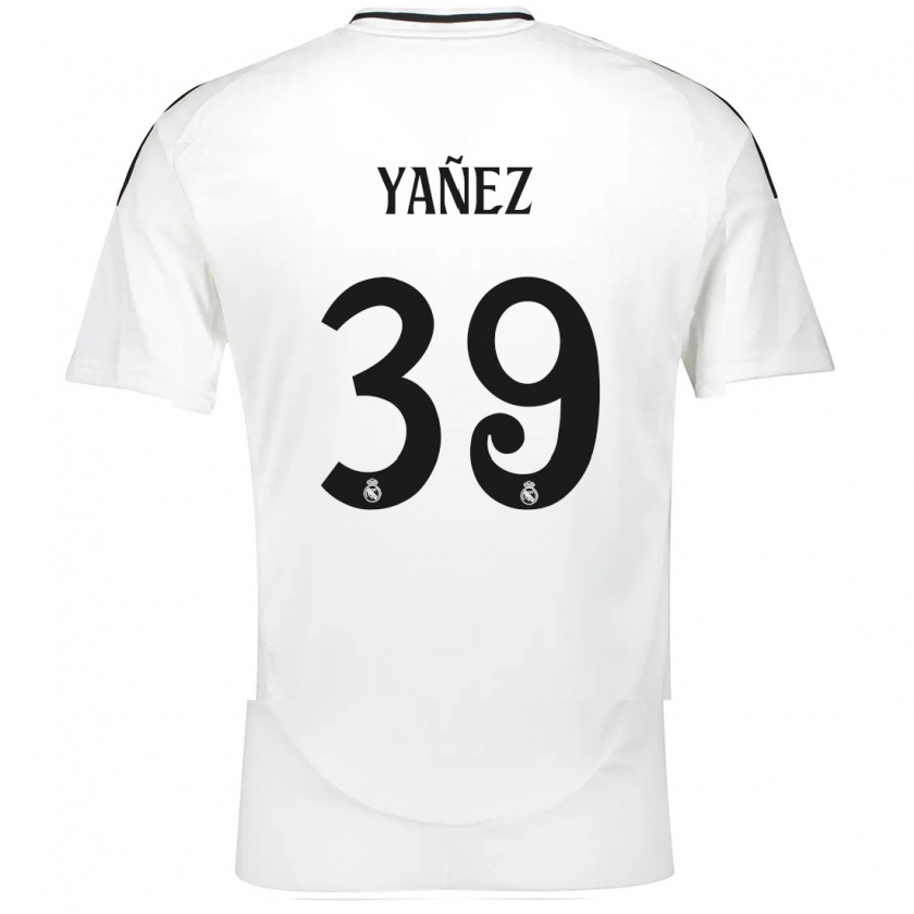 Kandiny Gyermek Daniel Yañez #39 Fehér Hazai Jersey 2024/25 Mez Póló Ing