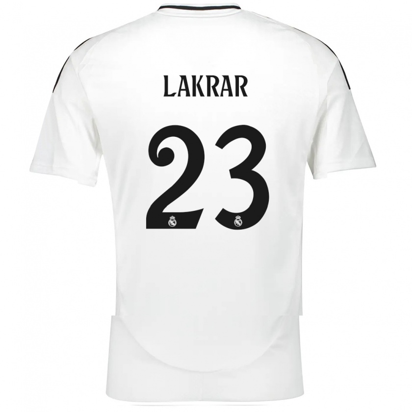 Kandiny Gyermek Maëlle Lakrar #23 Fehér Hazai Jersey 2024/25 Mez Póló Ing