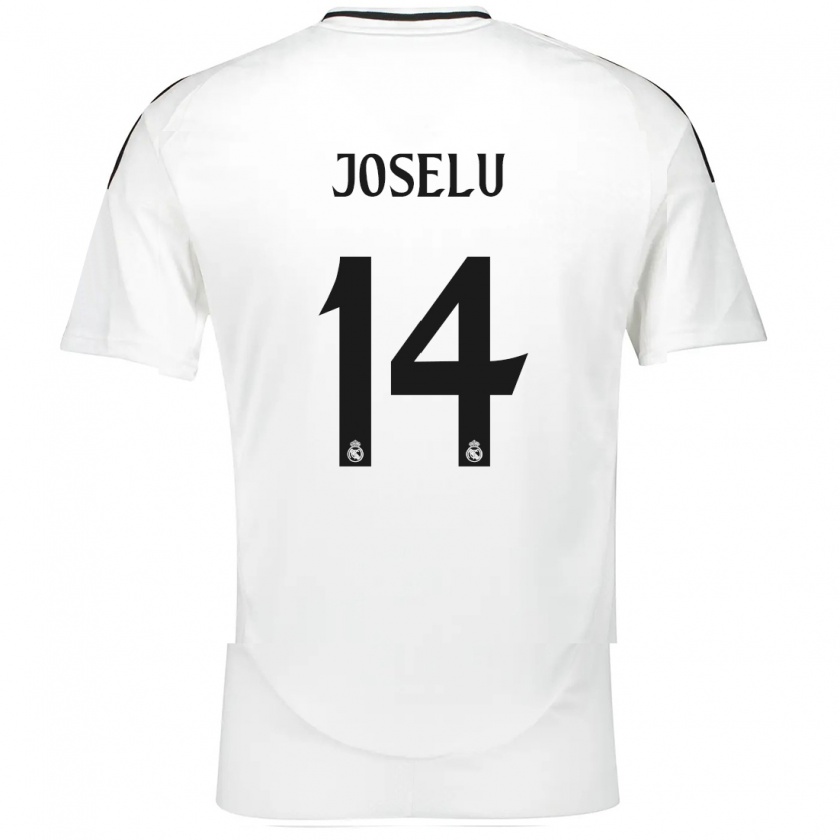 Kandiny Gyermek Joselu #14 Fehér Hazai Jersey 2024/25 Mez Póló Ing