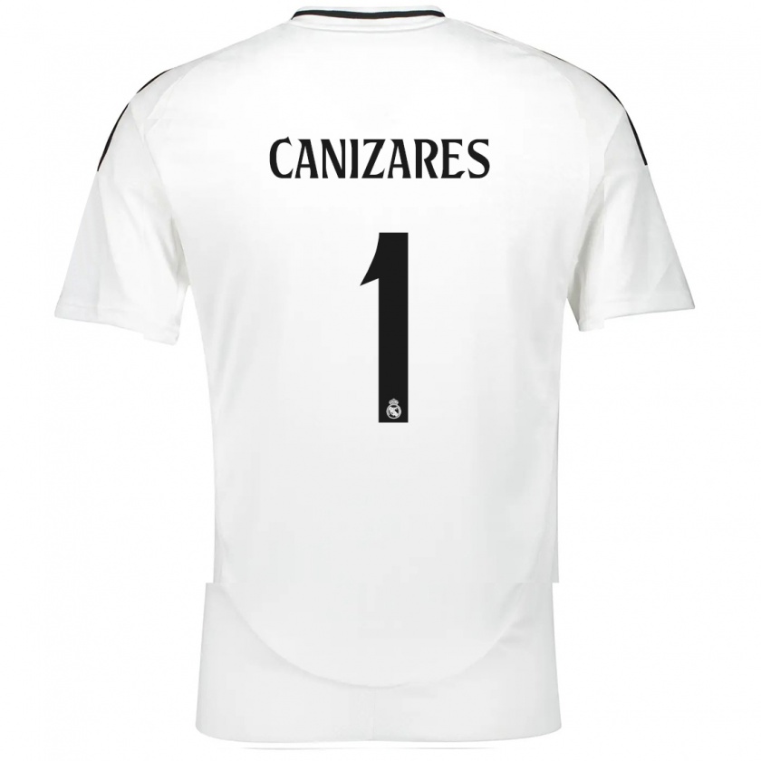 Kandiny Gyermek Lucas Cañizares #1 Fehér Hazai Jersey 2024/25 Mez Póló Ing