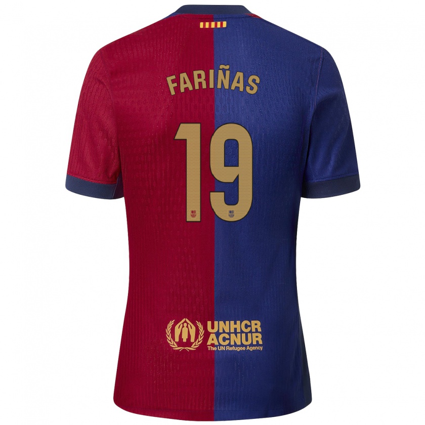 Kandiny Gyermek Brian Fariñas #19 Kék Piros Hazai Jersey 2024/25 Mez Póló Ing