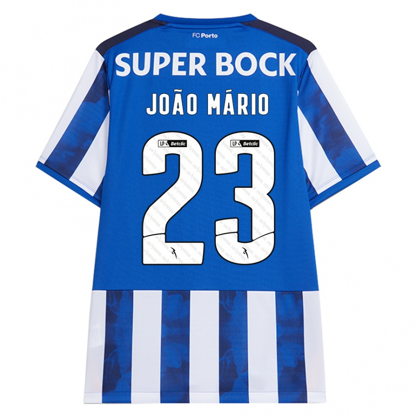 Kandiny Gyermek João Mário #23 Kék Fehér Hazai Jersey 2024/25 Mez Póló Ing