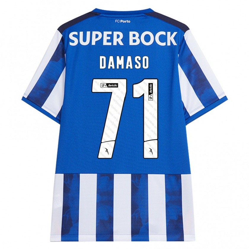 Kandiny Gyermek Nico Damaso #71 Kék Fehér Hazai Jersey 2024/25 Mez Póló Ing