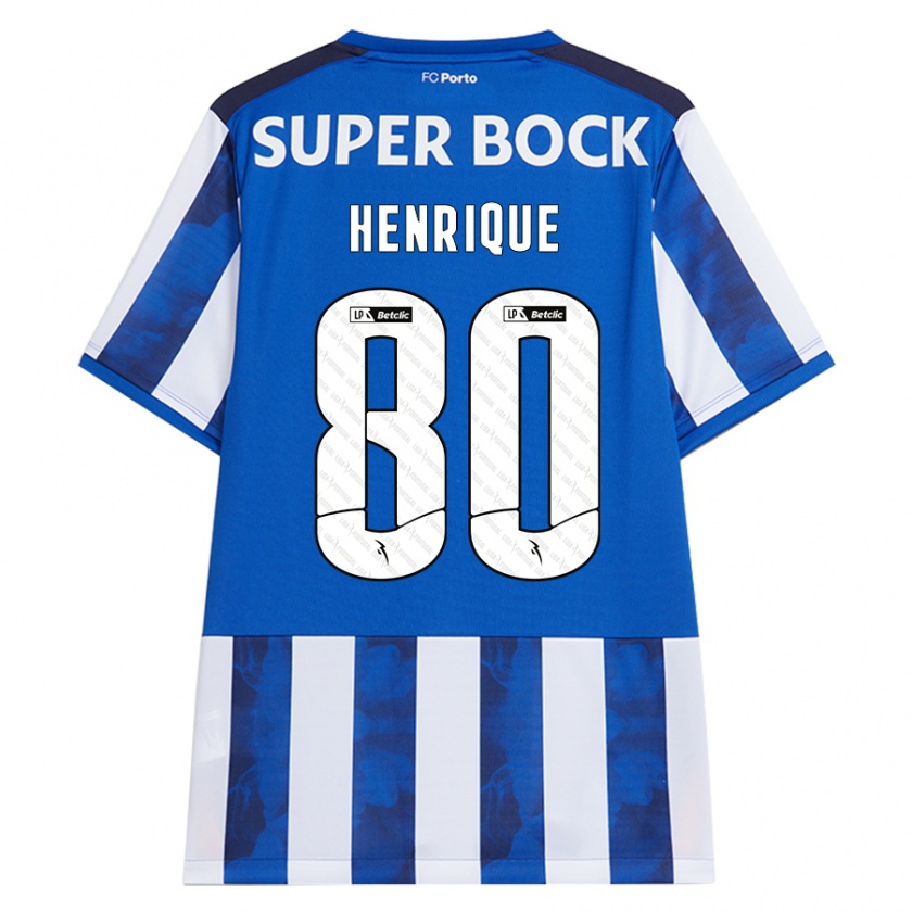 Kandiny Gyermek Kaio Henrique #80 Kék Fehér Hazai Jersey 2024/25 Mez Póló Ing