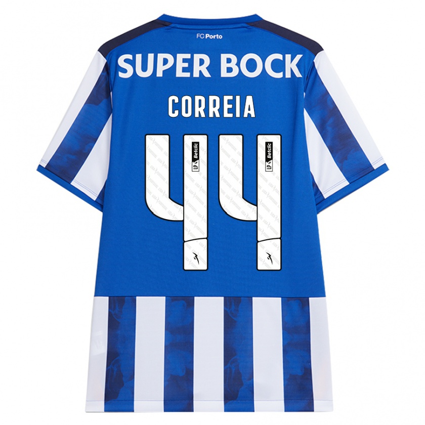 Kandiny Gyermek Romain Correia #44 Kék Fehér Hazai Jersey 2024/25 Mez Póló Ing