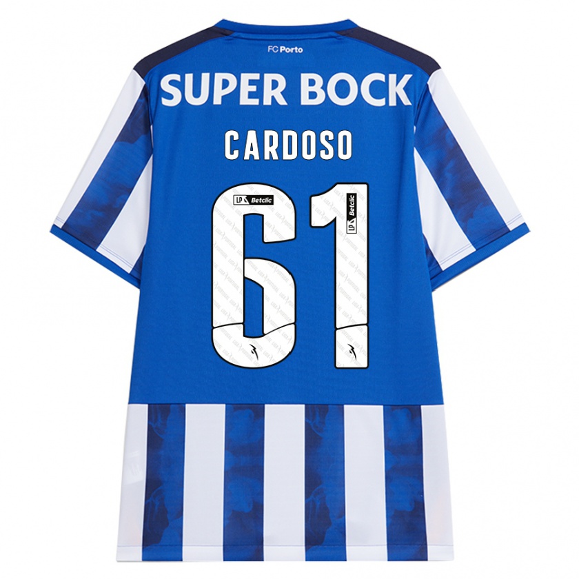 Kandiny Gyermek Ivan Cardoso #61 Kék Fehér Hazai Jersey 2024/25 Mez Póló Ing