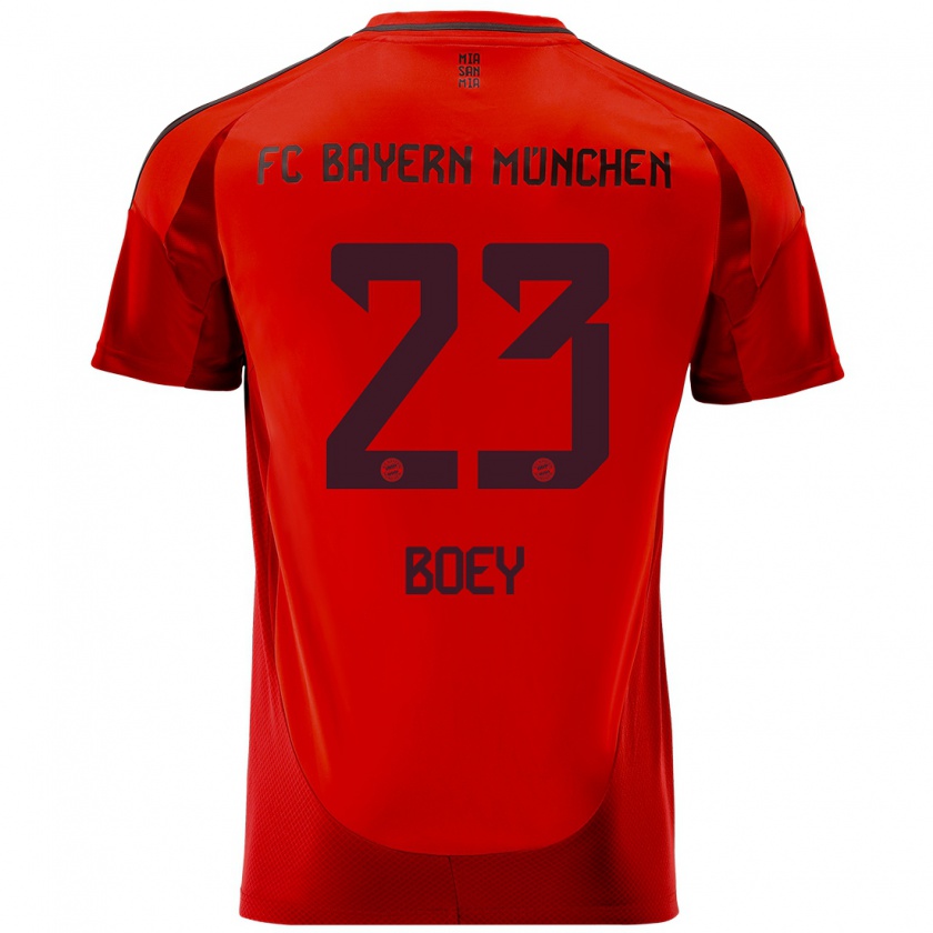 Kandiny Gyermek Sacha Boey #23 Piros Hazai Jersey 2024/25 Mez Póló Ing