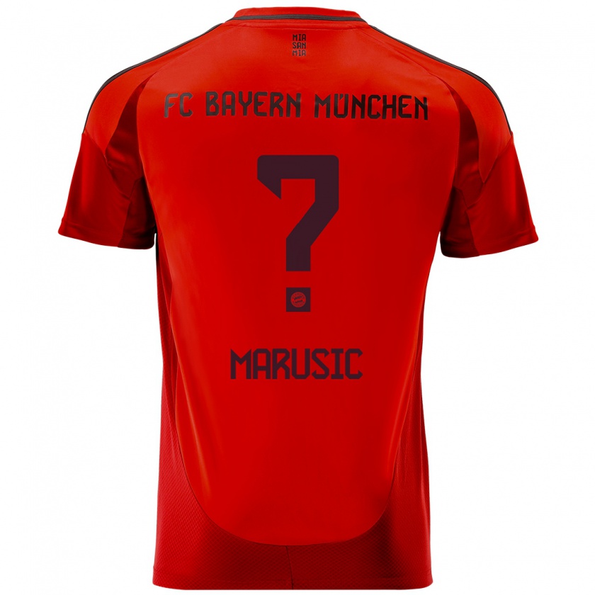 Kandiny Gyermek Gabriel Marusic #0 Piros Hazai Jersey 2024/25 Mez Póló Ing