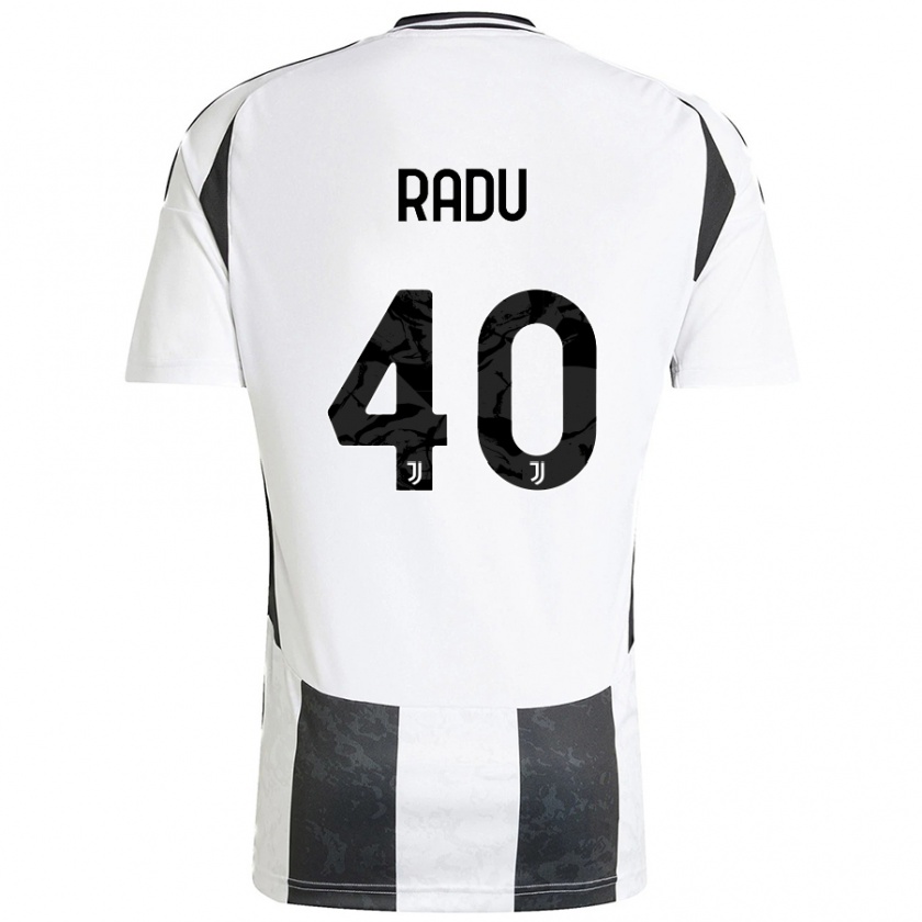 Kandiny Gyermek Riccardo Radu #40 Fehér Fekete Hazai Jersey 2024/25 Mez Póló Ing