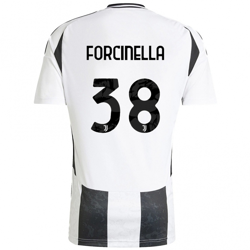 Kandiny Gyermek Camilla Forcinella #38 Fehér Fekete Hazai Jersey 2024/25 Mez Póló Ing