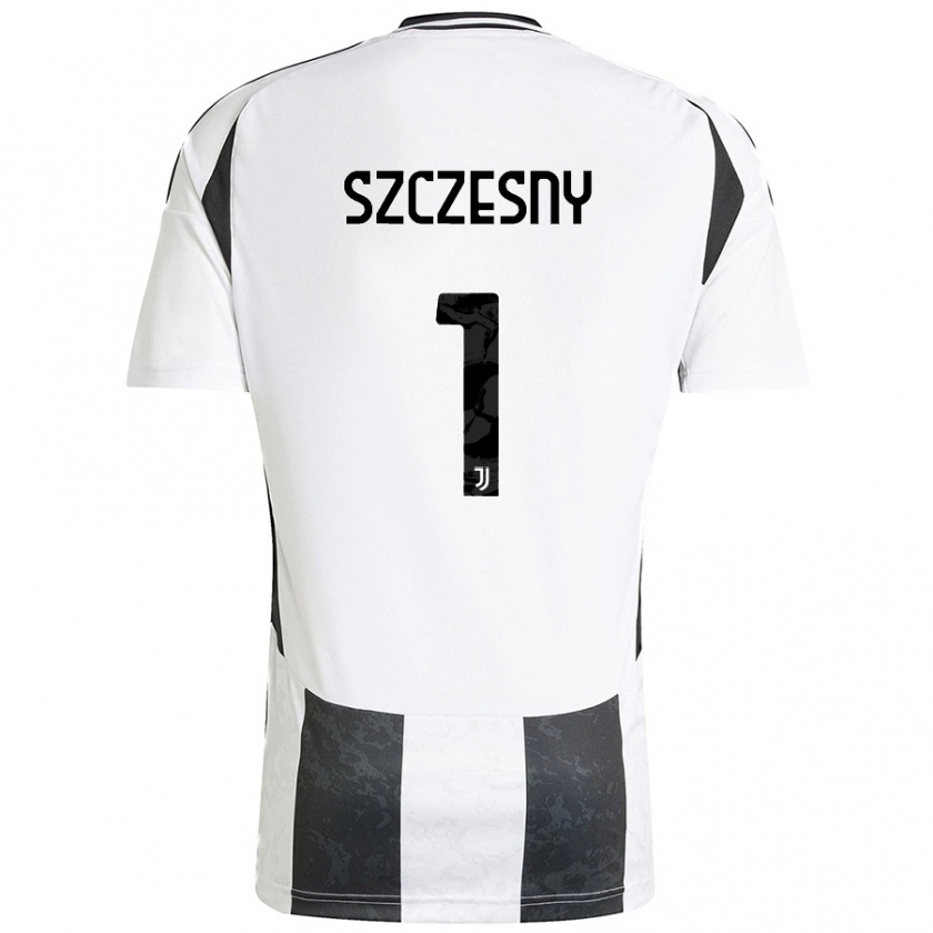 Kandiny Gyermek Wojciech Szczesny #1 Fehér Fekete Hazai Jersey 2024/25 Mez Póló Ing