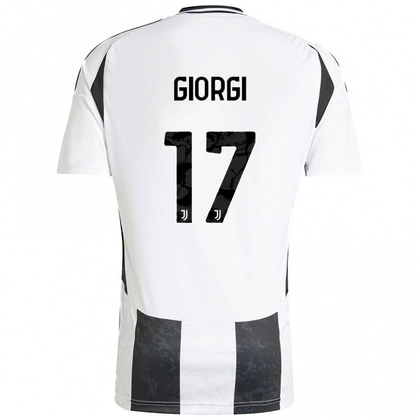 Kandiny Gyermek Lorenzo Giorgi #17 Fehér Fekete Hazai Jersey 2024/25 Mez Póló Ing