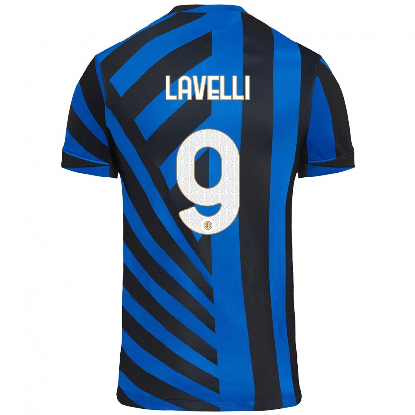 Kandiny Gyermek Matteo Lavelli #9 Kék Fekete Hazai Jersey 2024/25 Mez Póló Ing