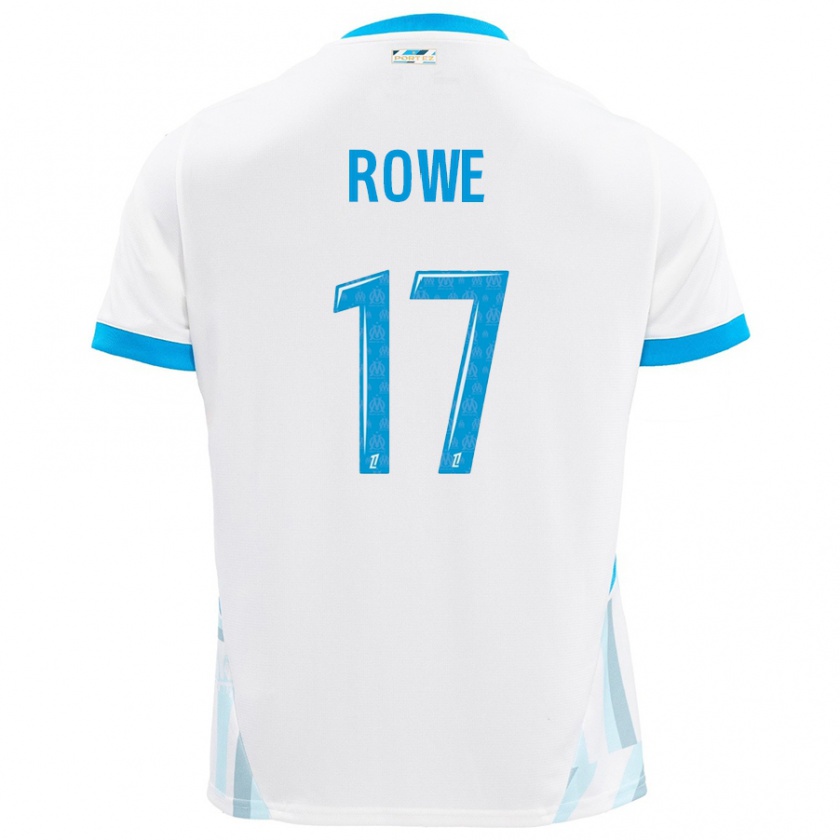 Kandiny Gyermek Jonathan Rowe #17 Fehér Ég Kék Hazai Jersey 2024/25 Mez Póló Ing