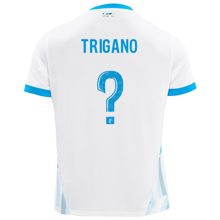 Kandiny Gyermek Paolo Trigano #0 Fehér Ég Kék Hazai Jersey 2024/25 Mez Póló Ing