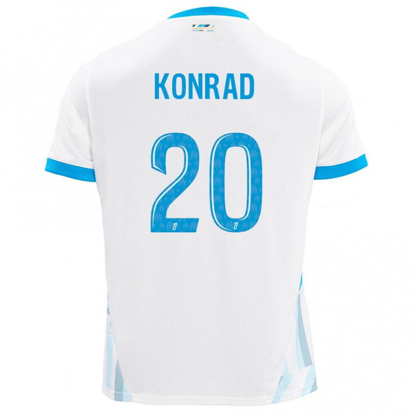 Kandiny Gyermek Konrad De La Fuente #20 Fehér Ég Kék Hazai Jersey 2024/25 Mez Póló Ing