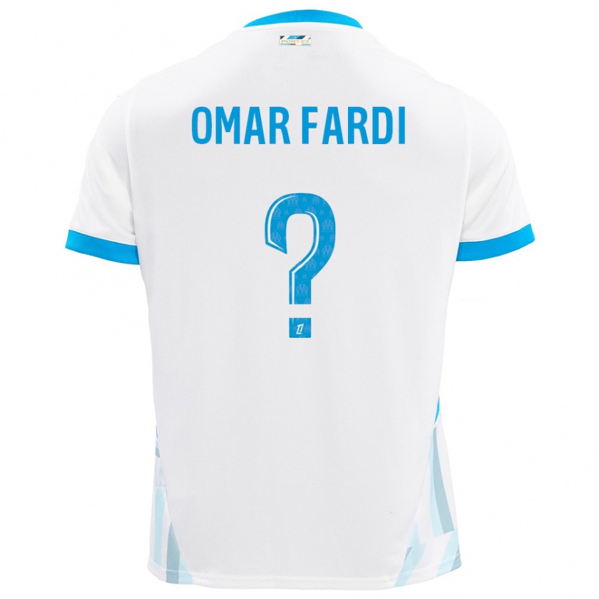 Kandiny Gyermek El Omar Fardi #0 Fehér Ég Kék Hazai Jersey 2024/25 Mez Póló Ing