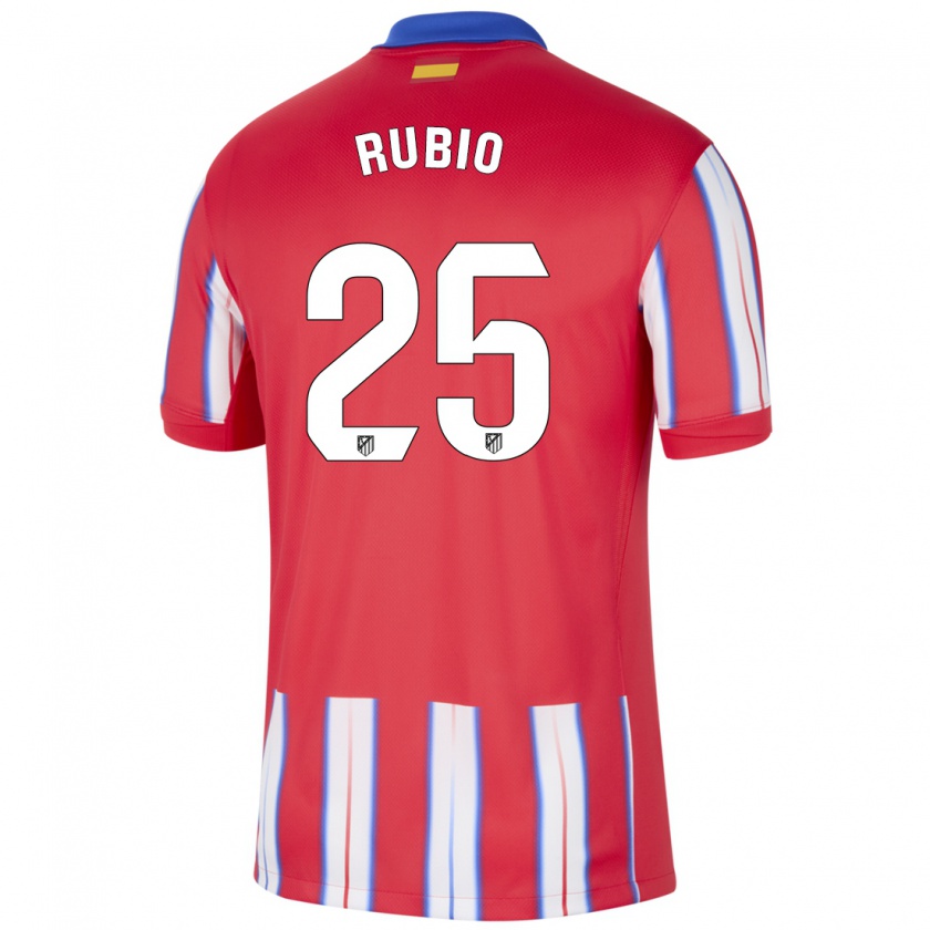 Kandiny Gyermek Daniel Rubio #25 Piros Fehér Kék Hazai Jersey 2024/25 Mez Póló Ing