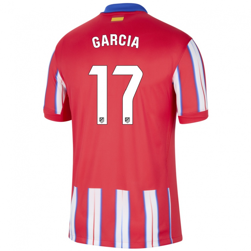 Kandiny Gyermek Gaby García #17 Piros Fehér Kék Hazai Jersey 2024/25 Mez Póló Ing