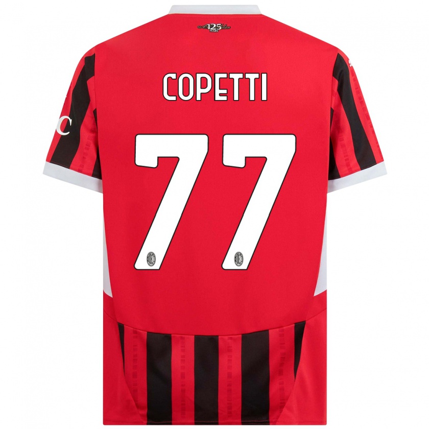 Kandiny Gyermek Matilde Copetti #77 Piros Fekete Hazai Jersey 2024/25 Mez Póló Ing