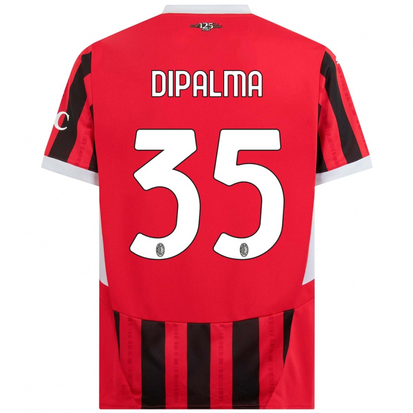 Kandiny Gyermek Matteo Dipalma #35 Piros Fekete Hazai Jersey 2024/25 Mez Póló Ing