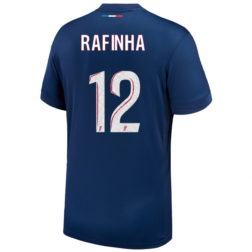 Kandiny Gyermek Rafinha #12 Sötétkék Fehér Hazai Jersey 2024/25 Mez Póló Ing