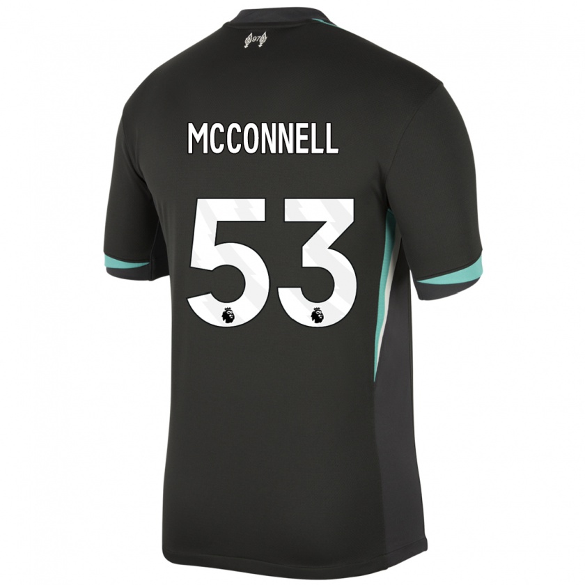 Kandiny Gyermek James Mcconnell #53 Fekete Antracit Fehér Idegenbeli Jersey 2024/25 Mez Póló Ing