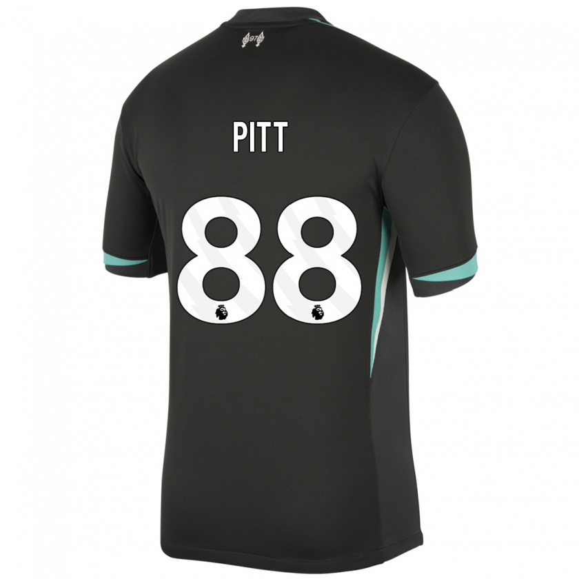 Kandiny Gyermek Lucas Pitt #88 Fekete Antracit Fehér Idegenbeli Jersey 2024/25 Mez Póló Ing