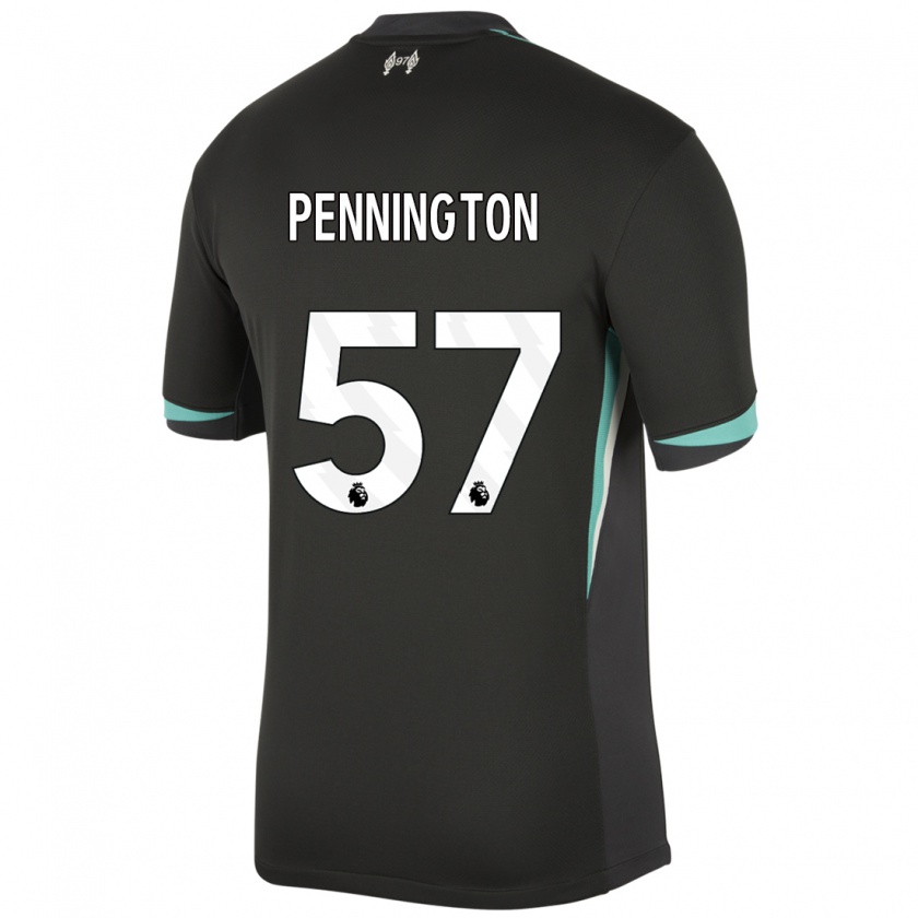 Kandiny Gyermek Cody Pennington #57 Fekete Antracit Fehér Idegenbeli Jersey 2024/25 Mez Póló Ing