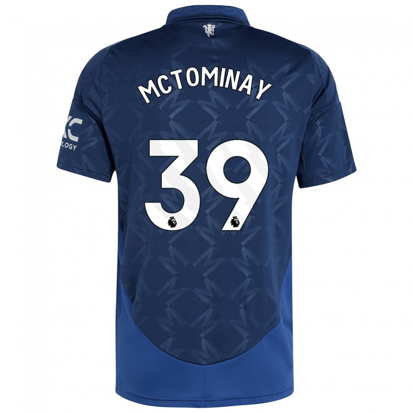 Kandiny Gyermek Scott Mctominay #39 Indigó Idegenbeli Jersey 2024/25 Mez Póló Ing