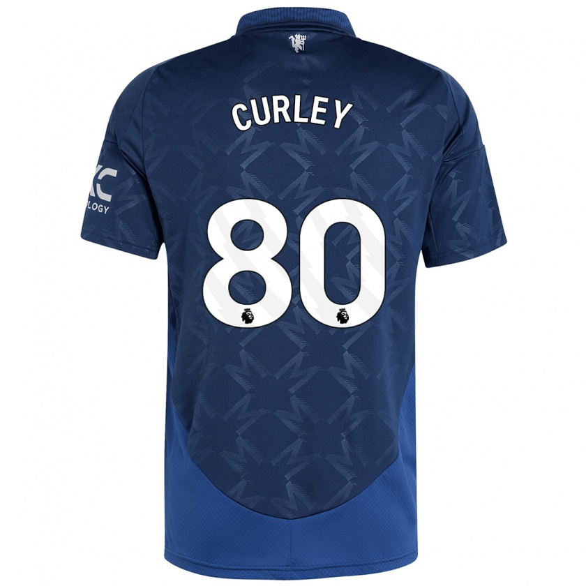 Kandiny Gyermek Ruben Curley #80 Indigó Idegenbeli Jersey 2024/25 Mez Póló Ing