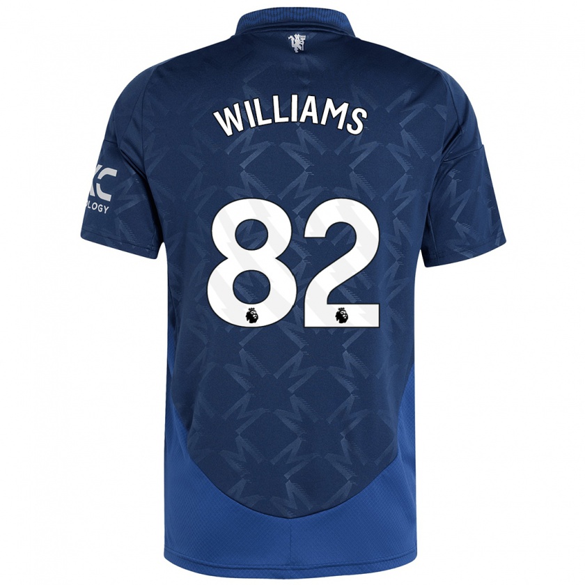 Kandiny Gyermek Ethan Williams #82 Indigó Idegenbeli Jersey 2024/25 Mez Póló Ing