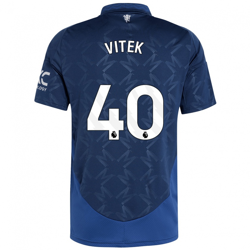 Kandiny Gyermek Radek Vitek #40 Indigó Idegenbeli Jersey 2024/25 Mez Póló Ing