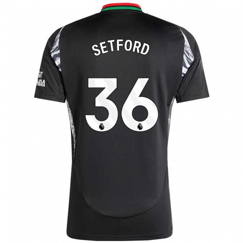 Kandiny Gyermek Tommy Setford #36 Fekete Idegenbeli Jersey 2024/25 Mez Póló Ing