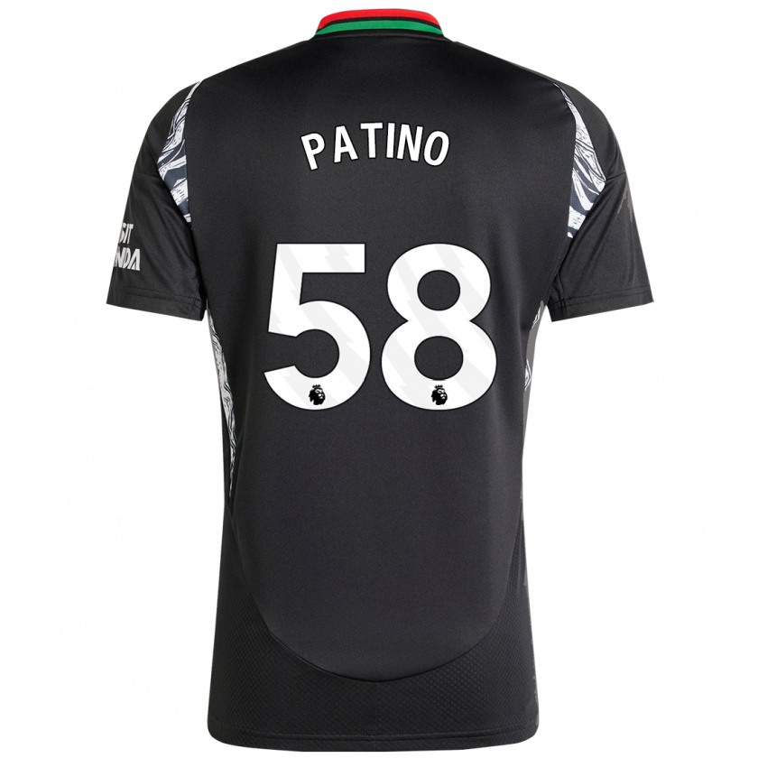 Kandiny Gyermek Charlie Patino #58 Fekete Idegenbeli Jersey 2024/25 Mez Póló Ing