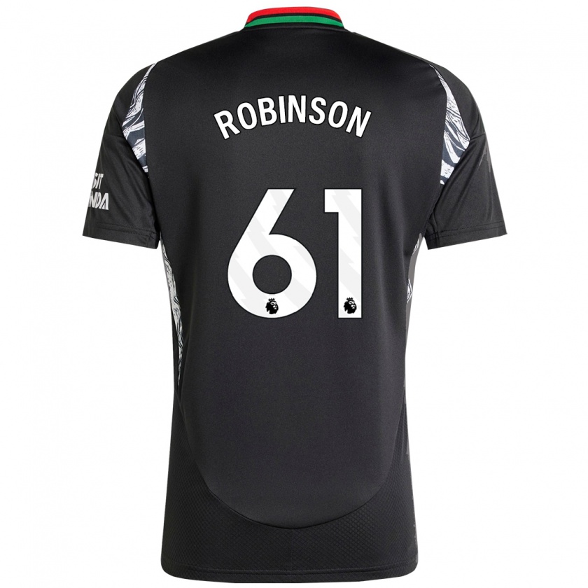 Kandiny Gyermek Josh Robinson #61 Fekete Idegenbeli Jersey 2024/25 Mez Póló Ing