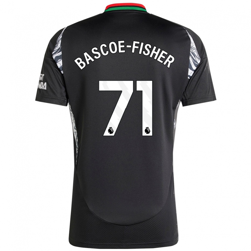 Kandiny Gyermek Jakai Bascoe-Fisher #71 Fekete Idegenbeli Jersey 2024/25 Mez Póló Ing